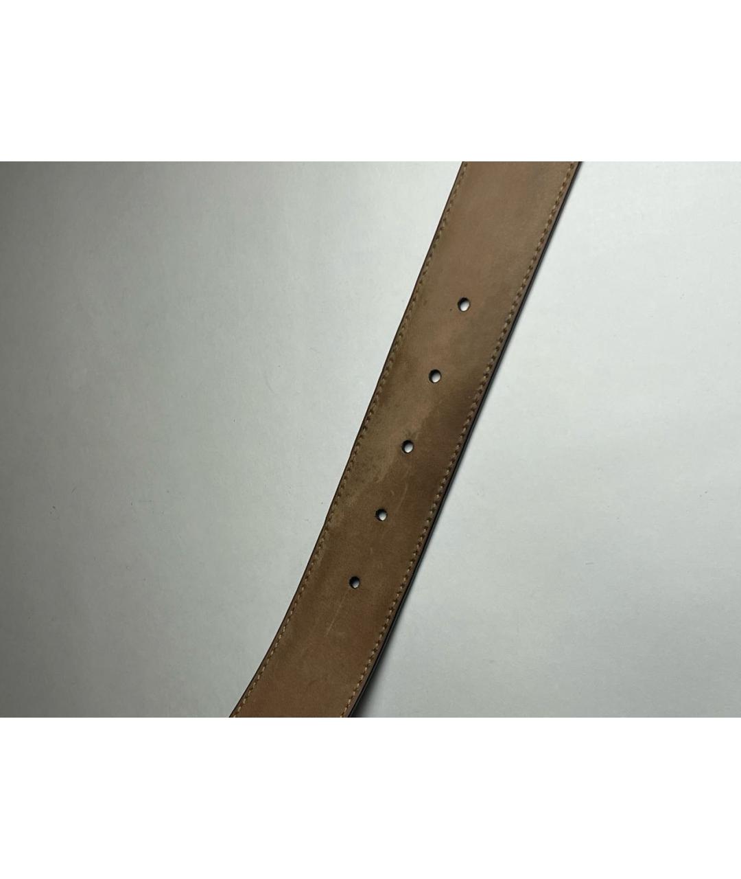 GUCCI Антрацитовый кожаный ремень, фото 7