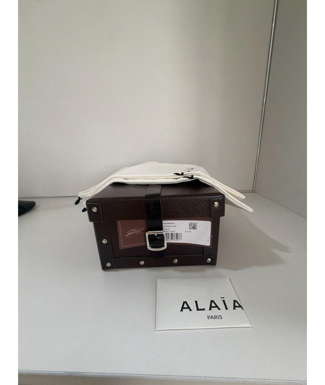 ALAIA Черные балетки из лакированной кожи, фото 7