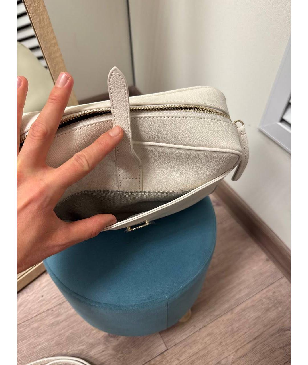 FURLA Белая кожаная сумка через плечо, фото 4