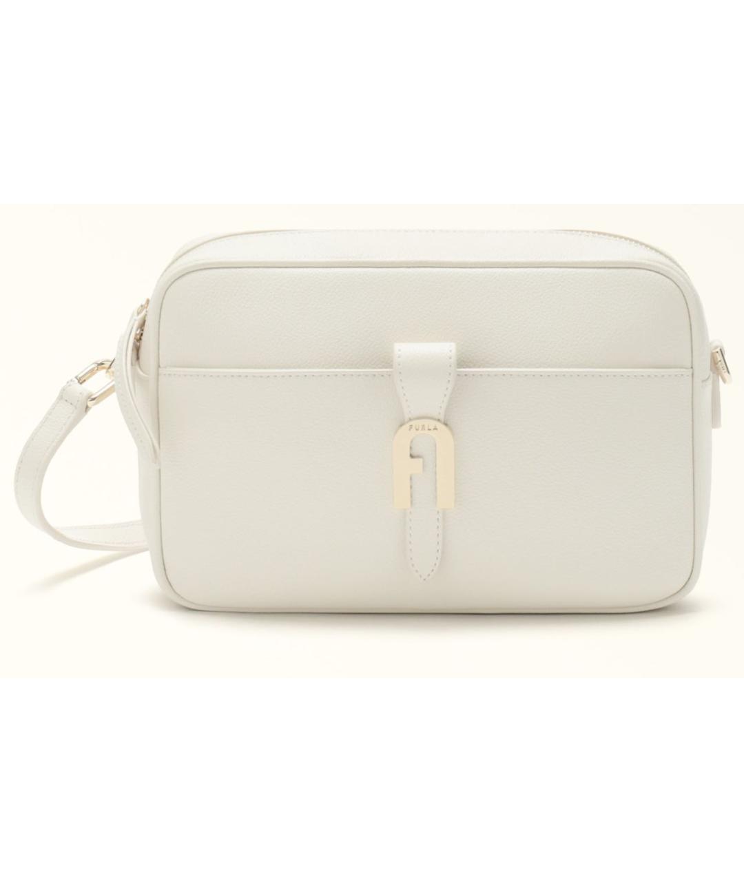 FURLA Белая кожаная сумка через плечо, фото 9