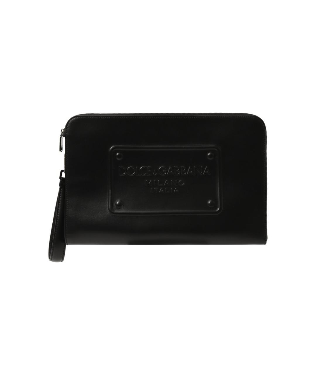 DOLCE&GABBANA Черная кожаная папка для документов, фото 1