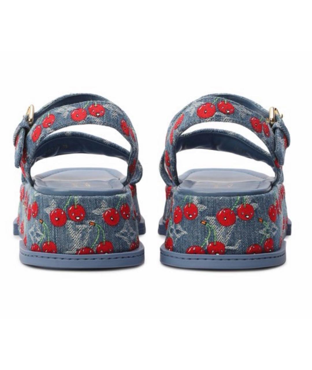 LOUIS VUITTON Синие сандалии, фото 4
