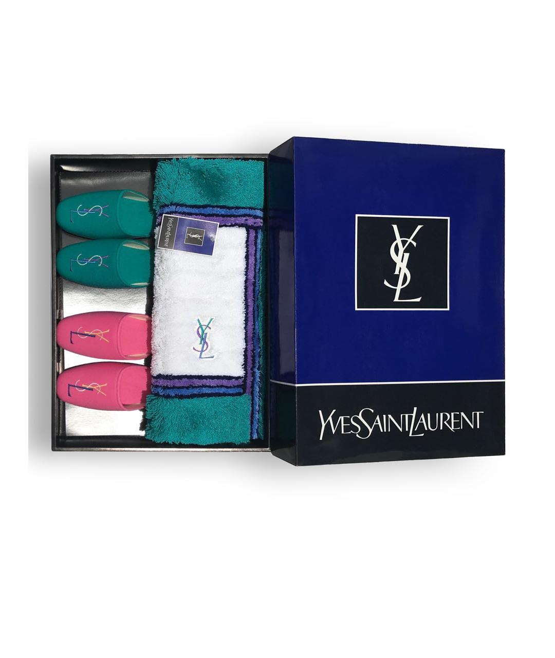 SAINT LAURENT Текстильные шлепанцы, фото 7