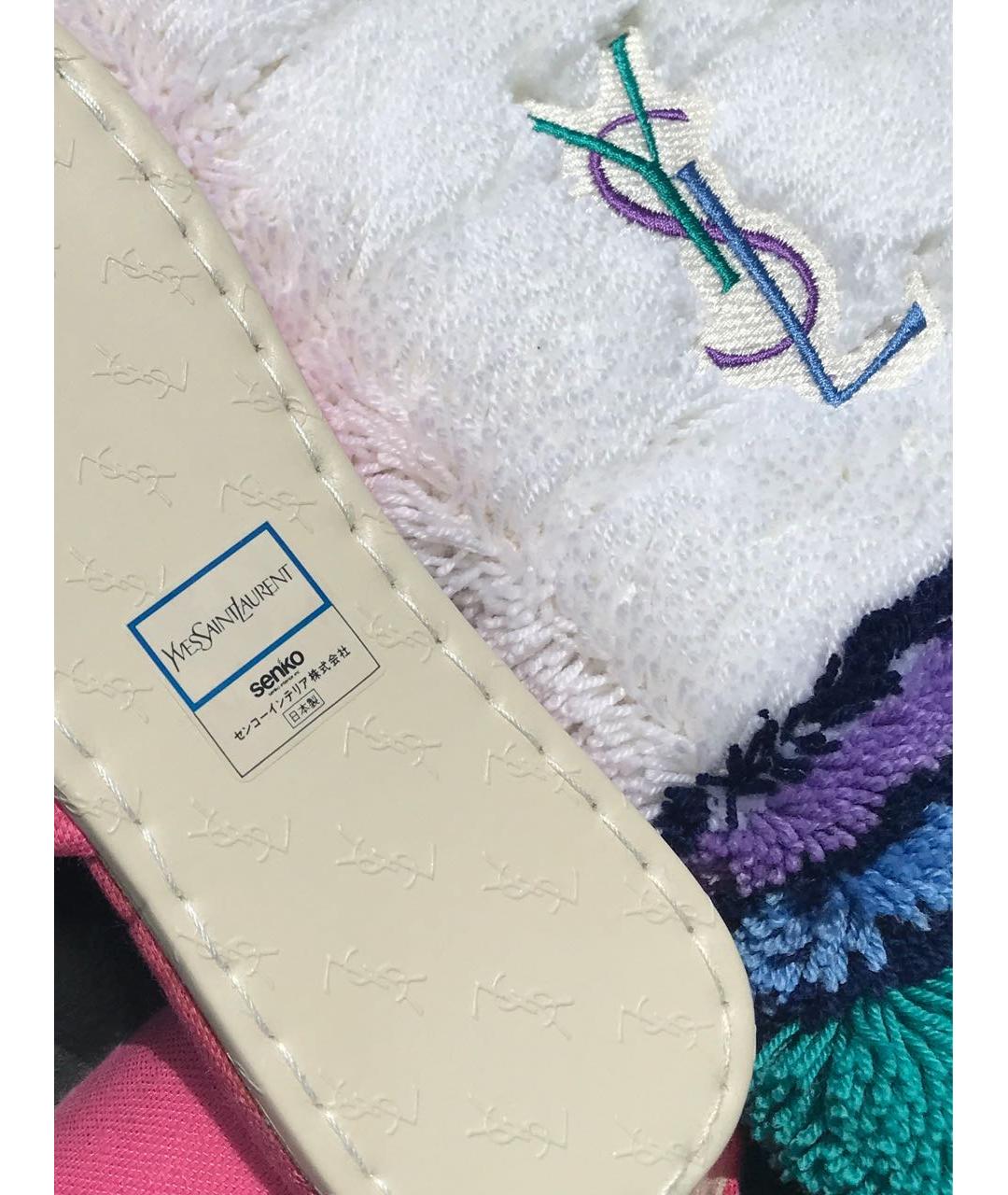 SAINT LAURENT Текстильные шлепанцы, фото 6
