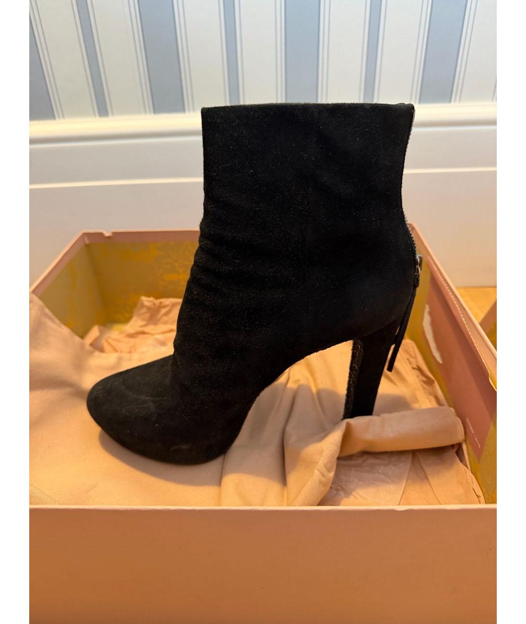 MIU MIU Черные замшевые ботильоны, фото 3