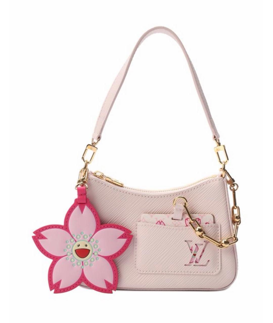 LOUIS VUITTON Розовая кожаная сумка через плечо, фото 9