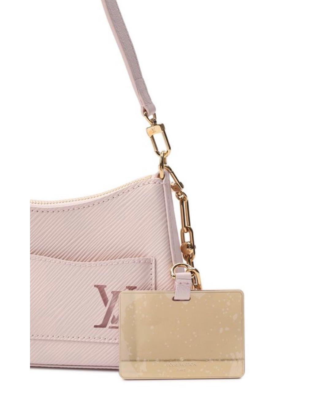 LOUIS VUITTON Розовая кожаная сумка через плечо, фото 7