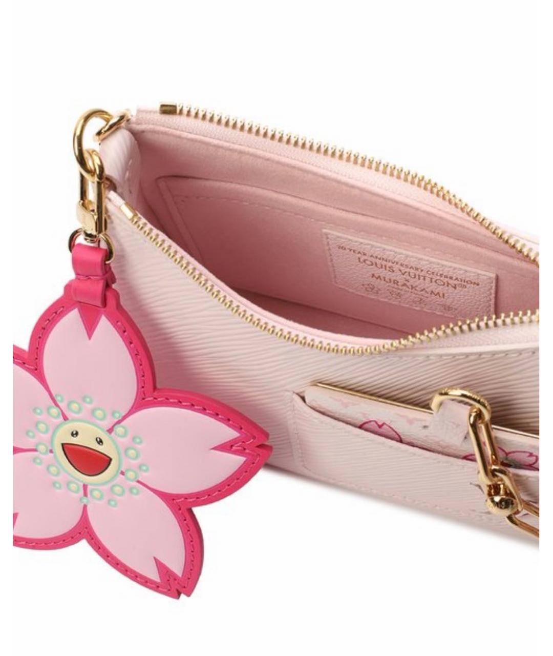 LOUIS VUITTON Розовая кожаная сумка через плечо, фото 3