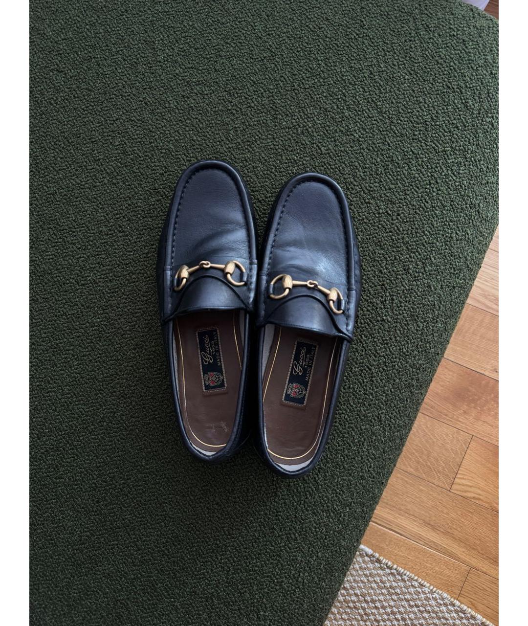 GUCCI Черные кожаные лоферы, фото 3