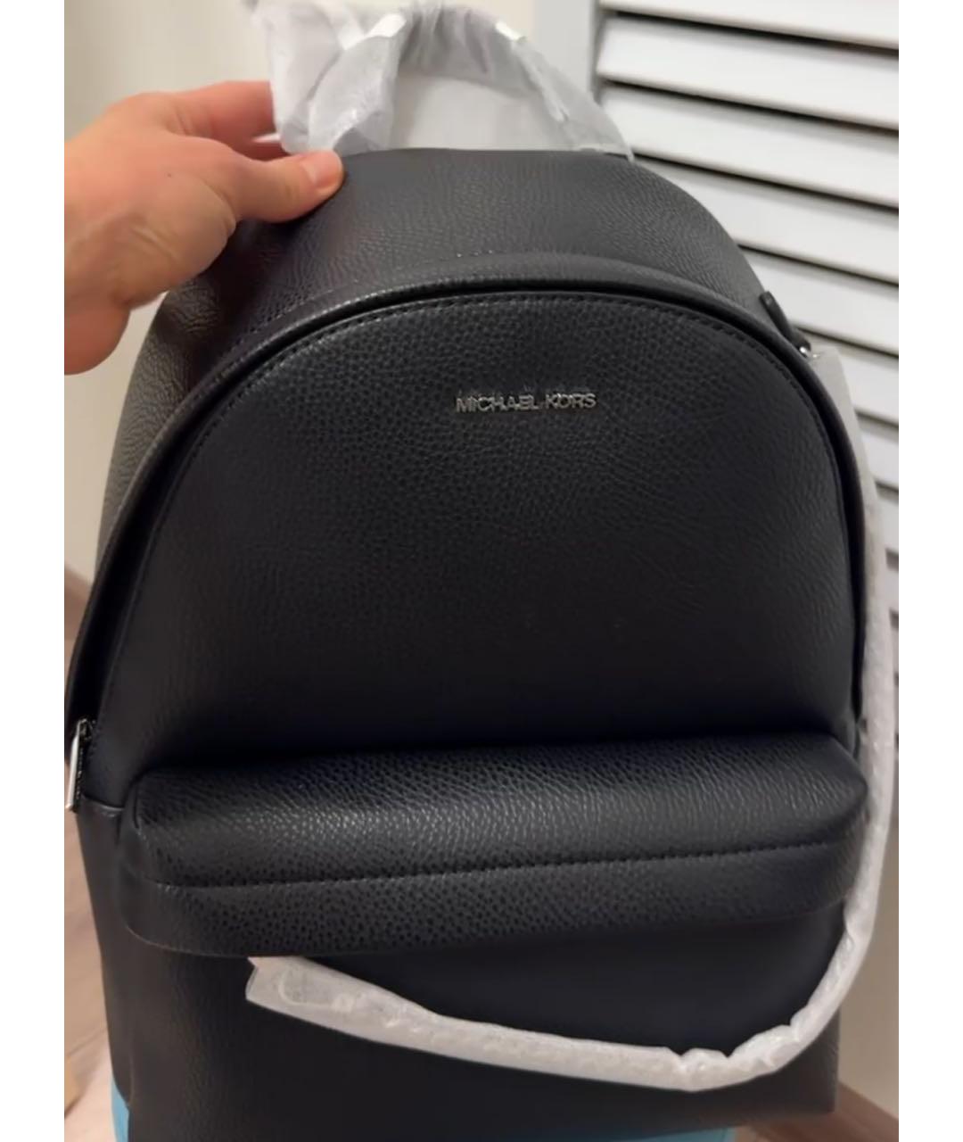 MICHAEL KORS Черный кожаный рюкзак, фото 4