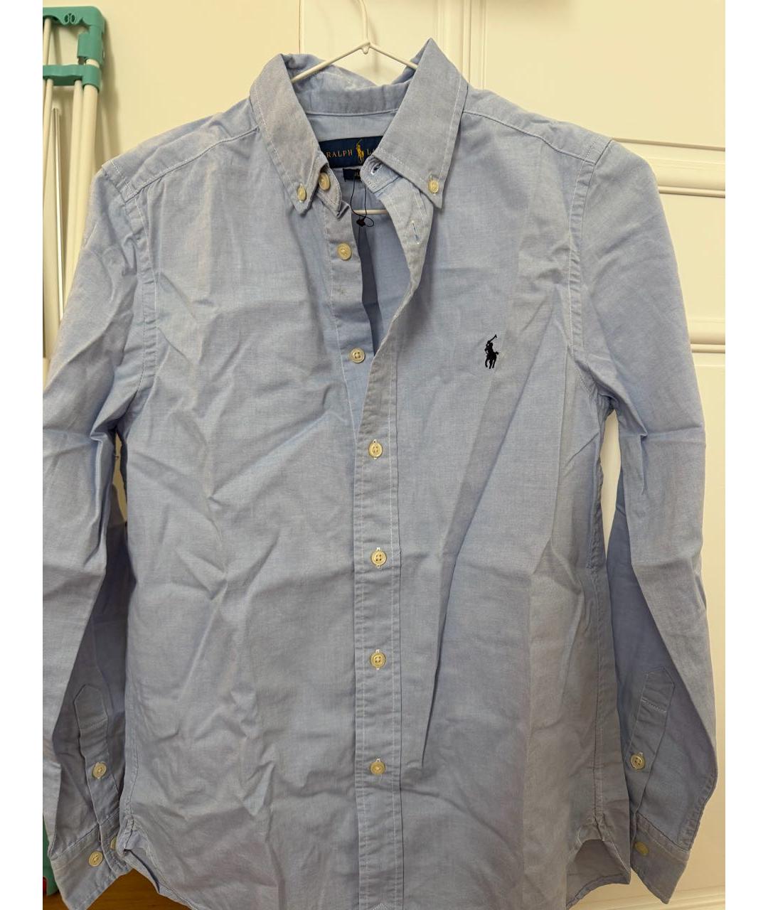 POLO RALPH LAUREN Голубая хлопковая рубашка/блузка, фото 3