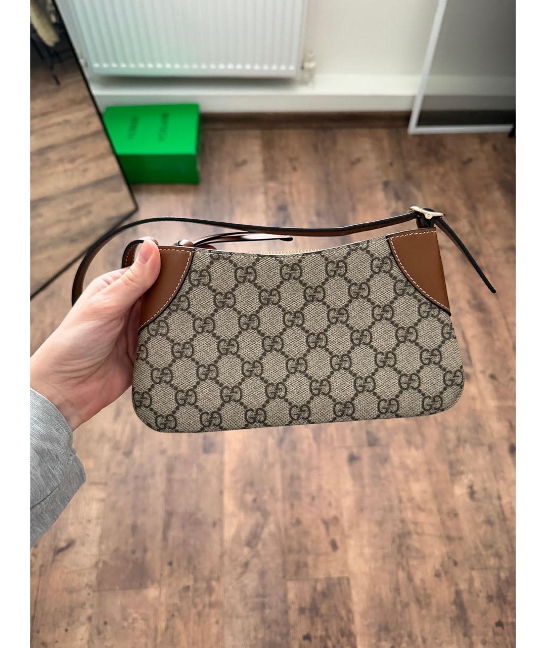 GUCCI Коричневая сумка с короткими ручками, фото 2