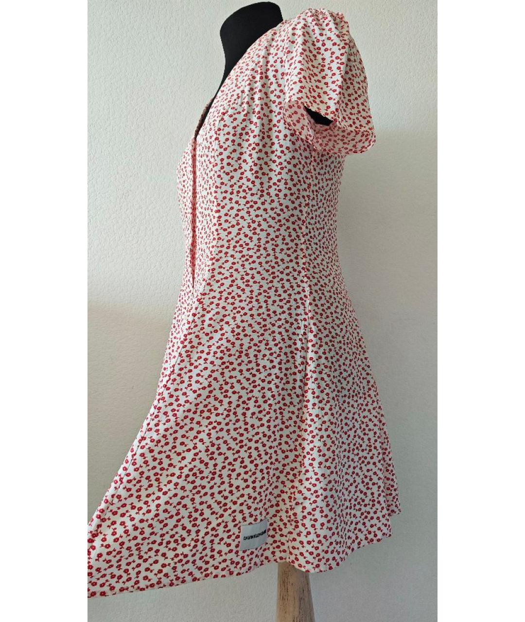 CALVIN KLEIN JEANS Красное вискозное повседневное платье, фото 5