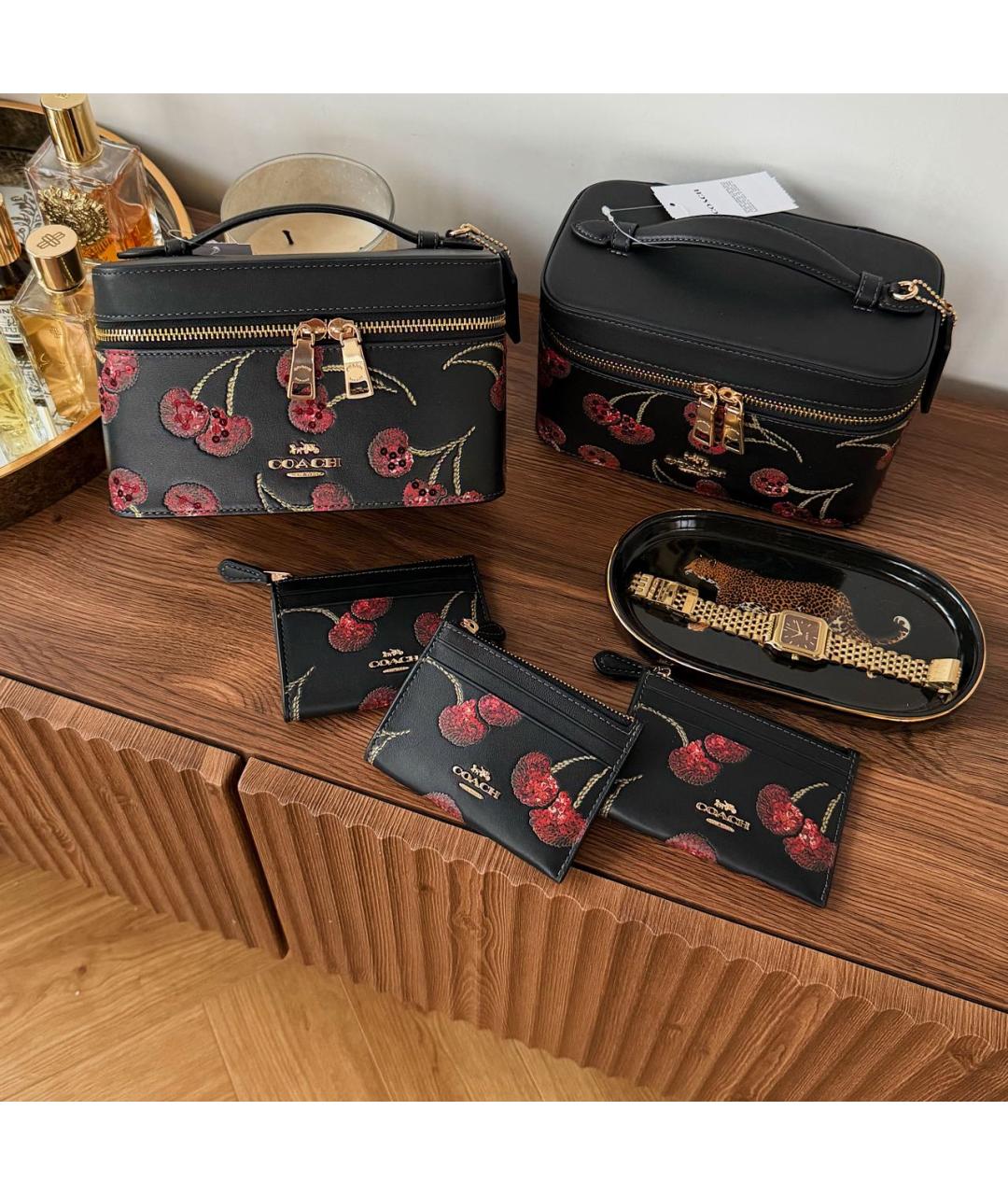 COACH Черный кожаный кардхолдер, фото 2