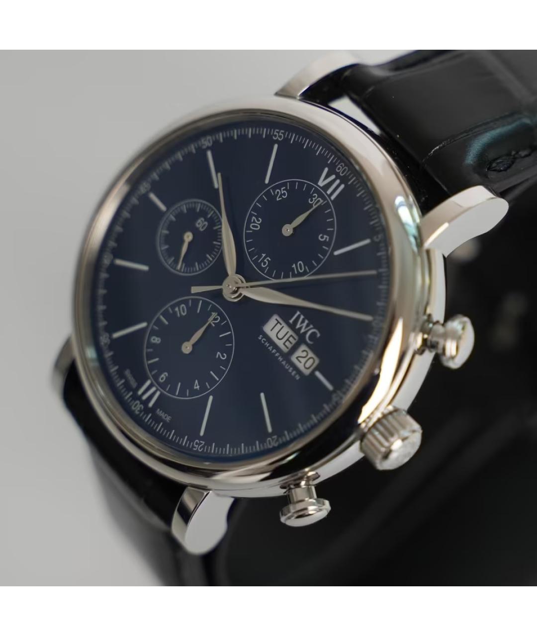 IWC Синие металлические часы, фото 3