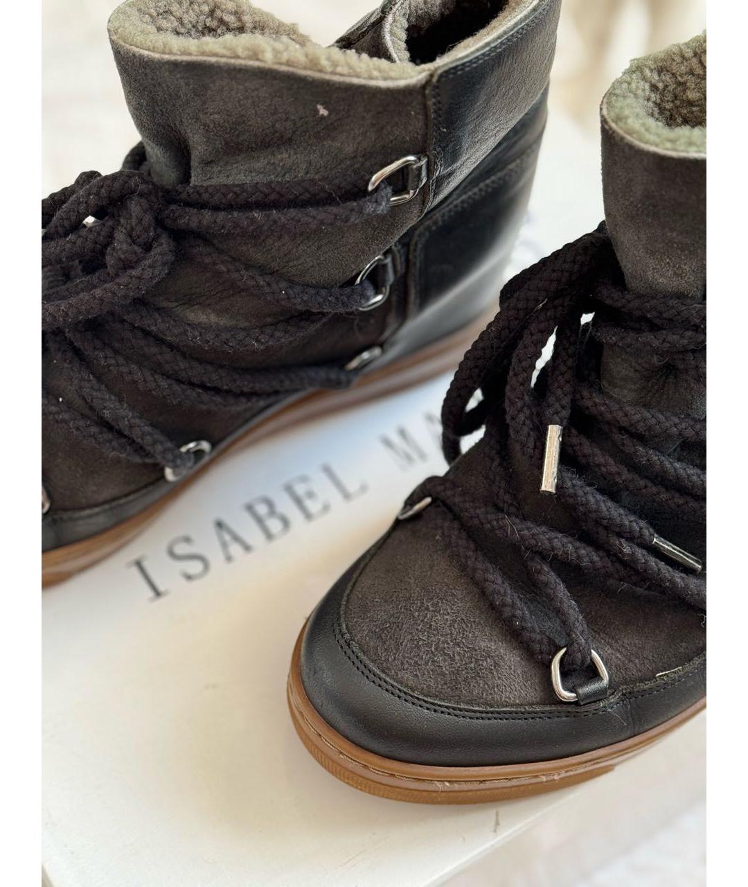 ISABEL MARANT Черные кожаные ботинки, фото 7