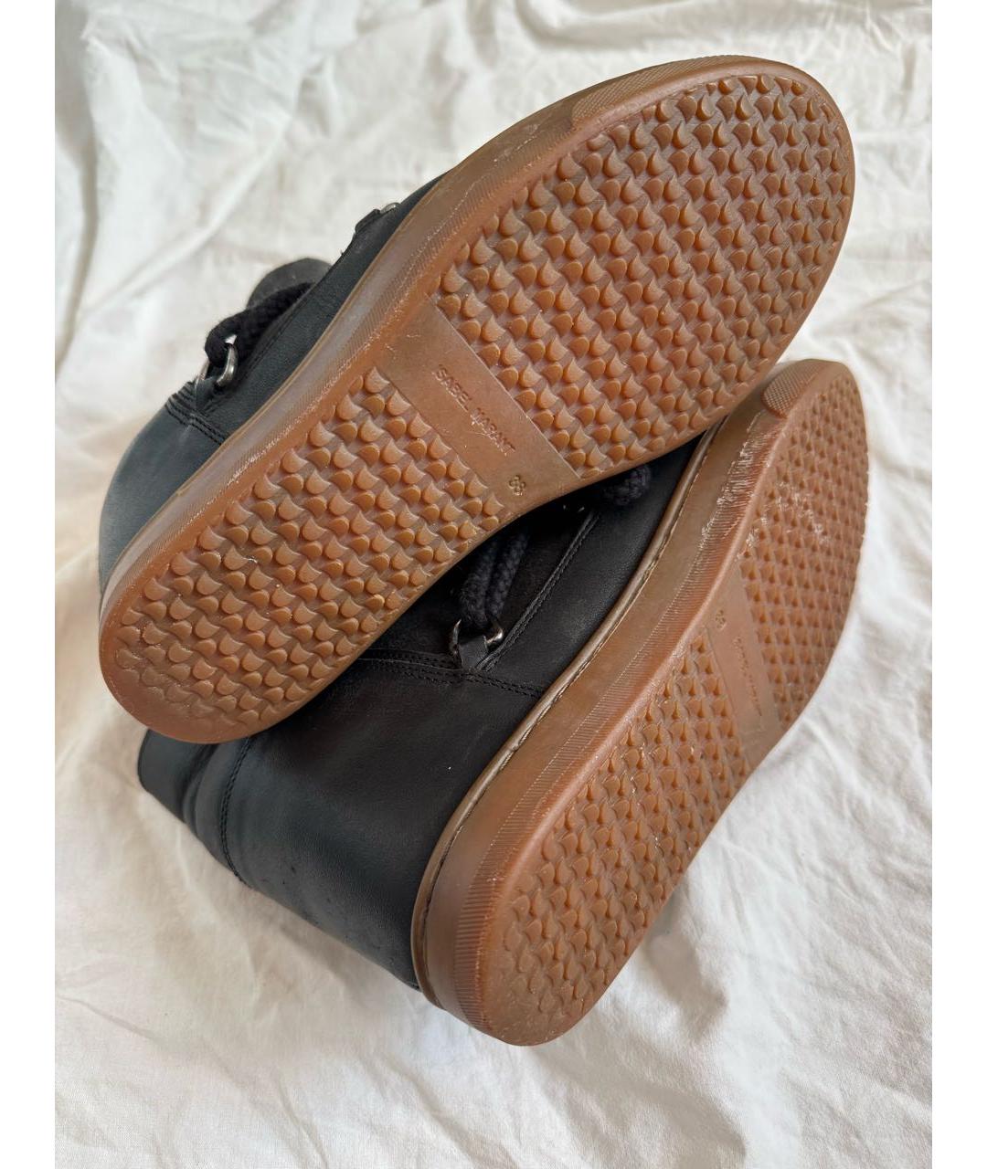 ISABEL MARANT Черные кожаные ботинки, фото 3