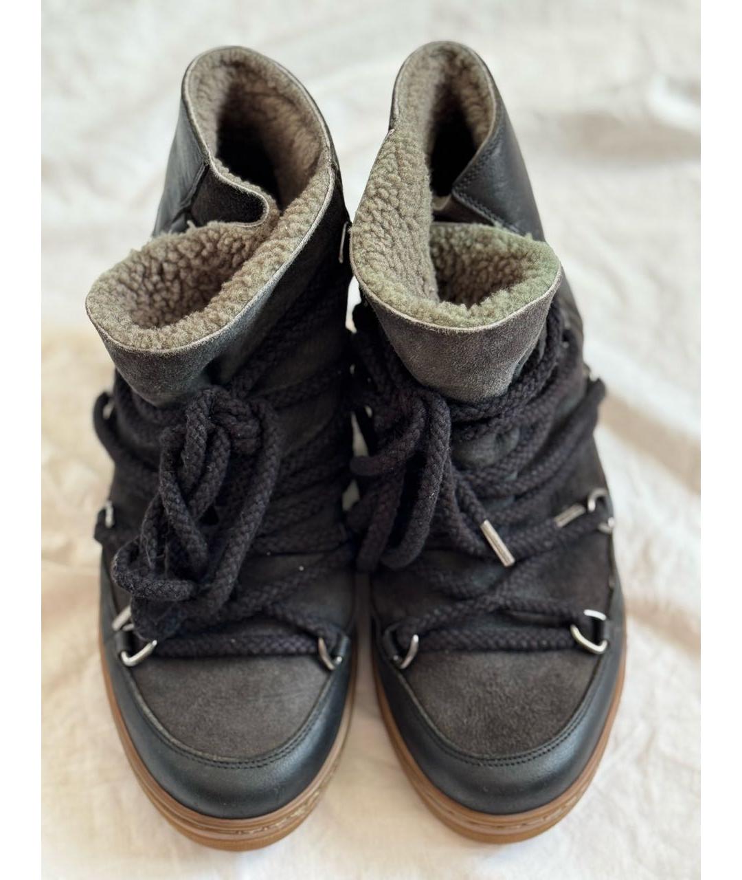 ISABEL MARANT Черные кожаные ботинки, фото 2