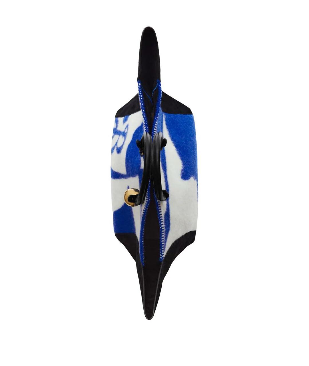 BURBERRY Синяя кожаная сумка тоут, фото 2