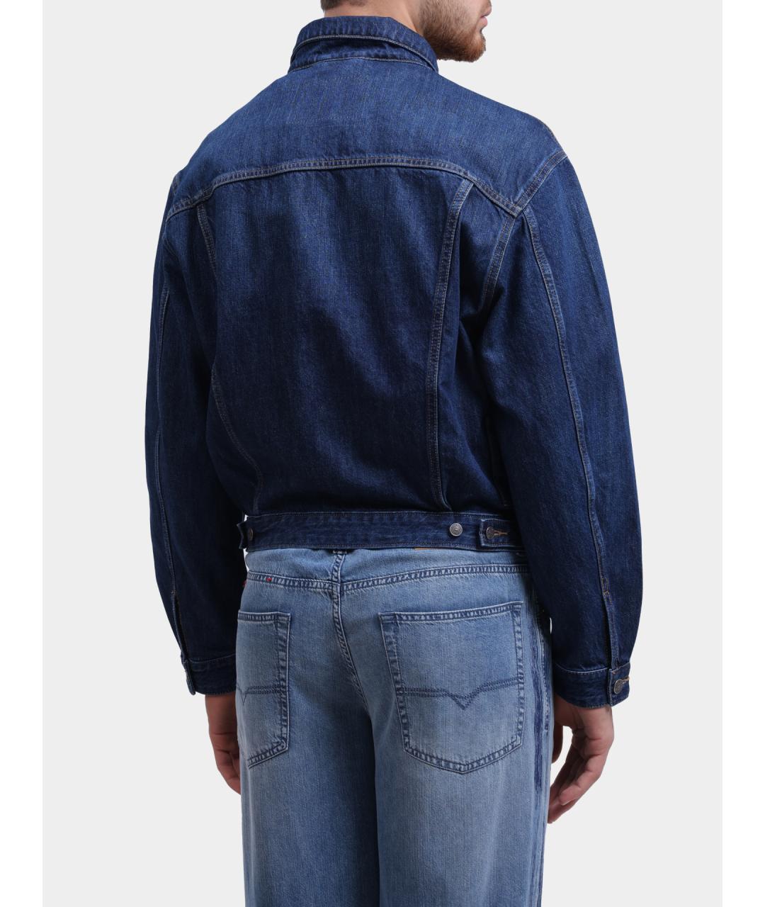 DIESEL Темно-синяя деним куртка, фото 5