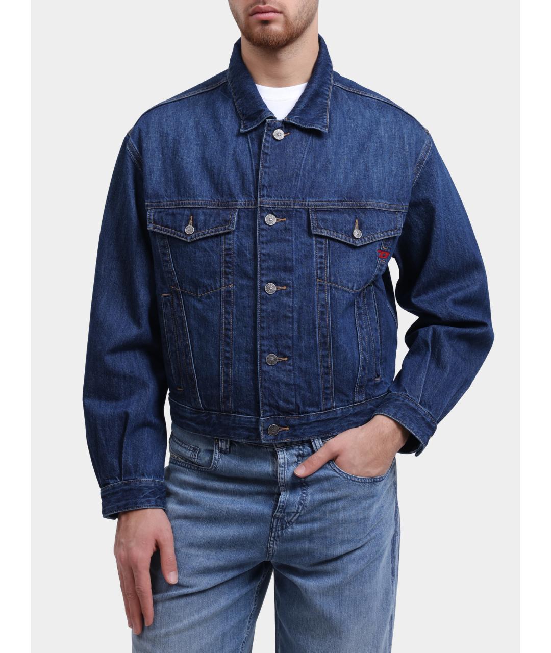 DIESEL Темно-синяя деним куртка, фото 6