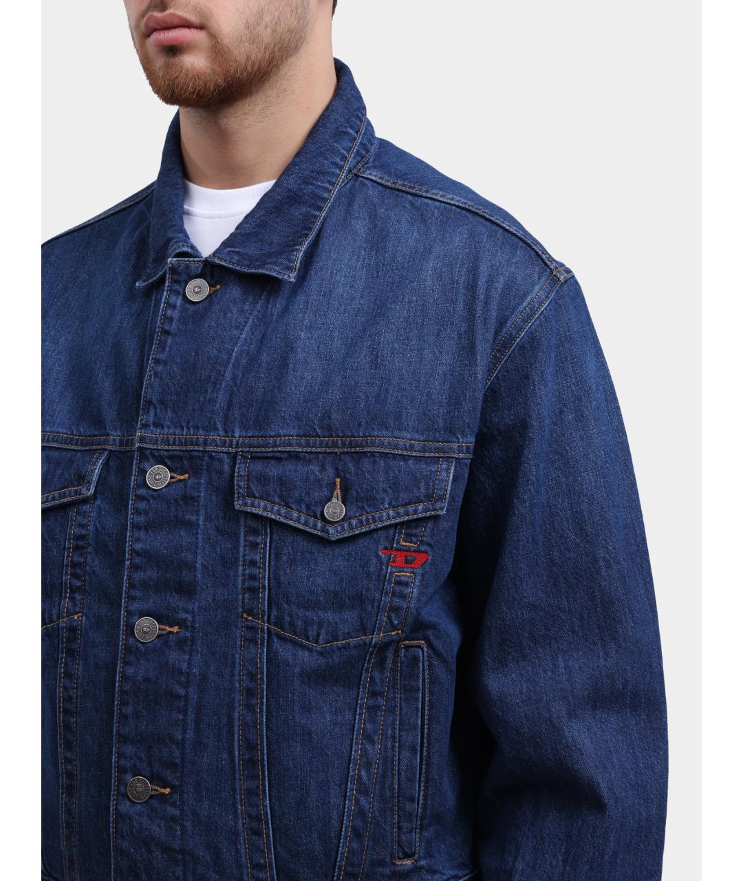 DIESEL Темно-синяя деним куртка, фото 4