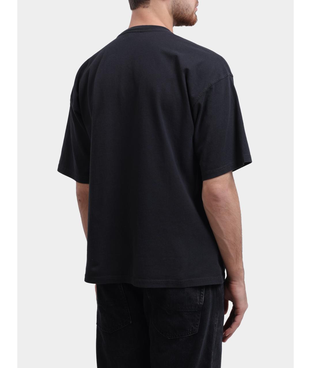 DIESEL Черная хлопковая футболка, фото 6