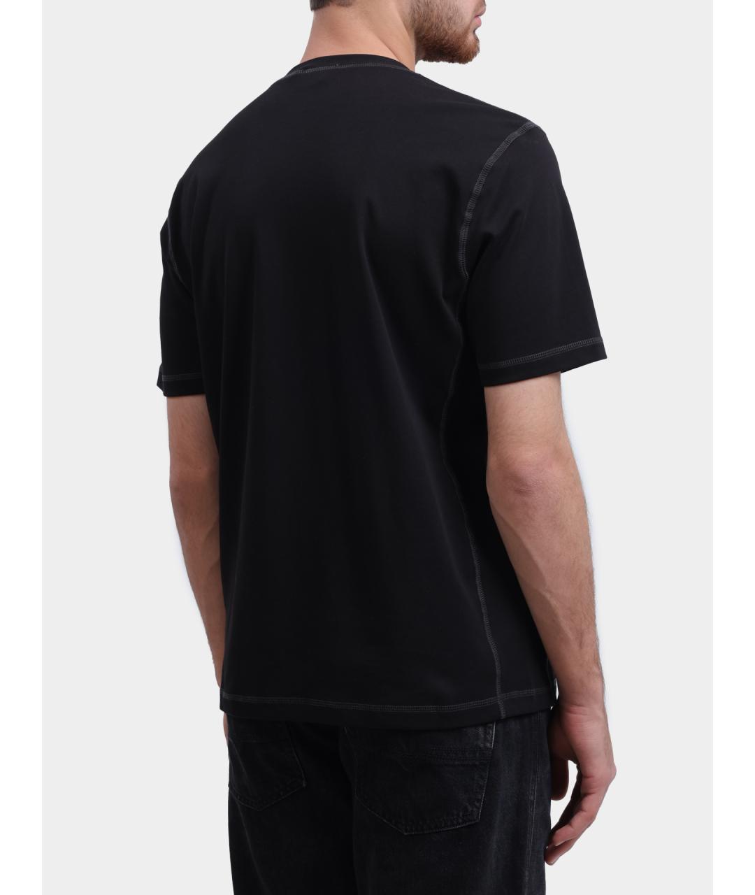 DIESEL Черная хлопковая футболка, фото 5