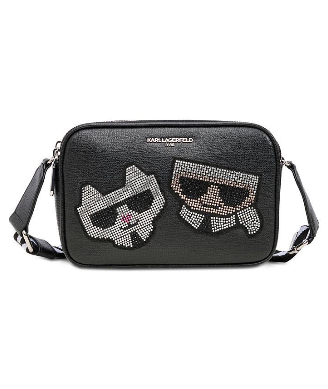 KARL LAGERFELD Черная сумка через плечо из искусственной кожи, фото 6