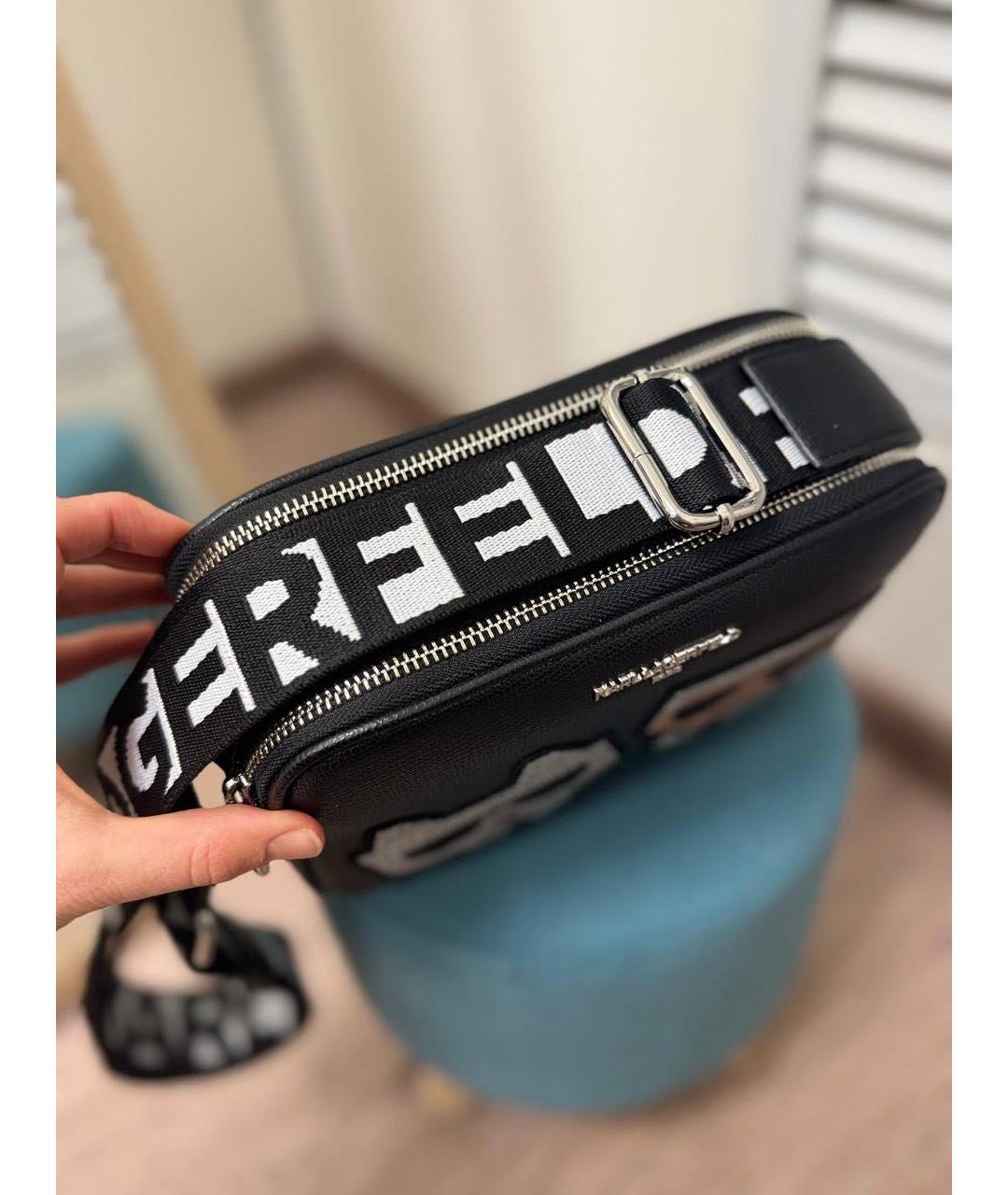 KARL LAGERFELD Черная сумка через плечо из искусственной кожи, фото 3