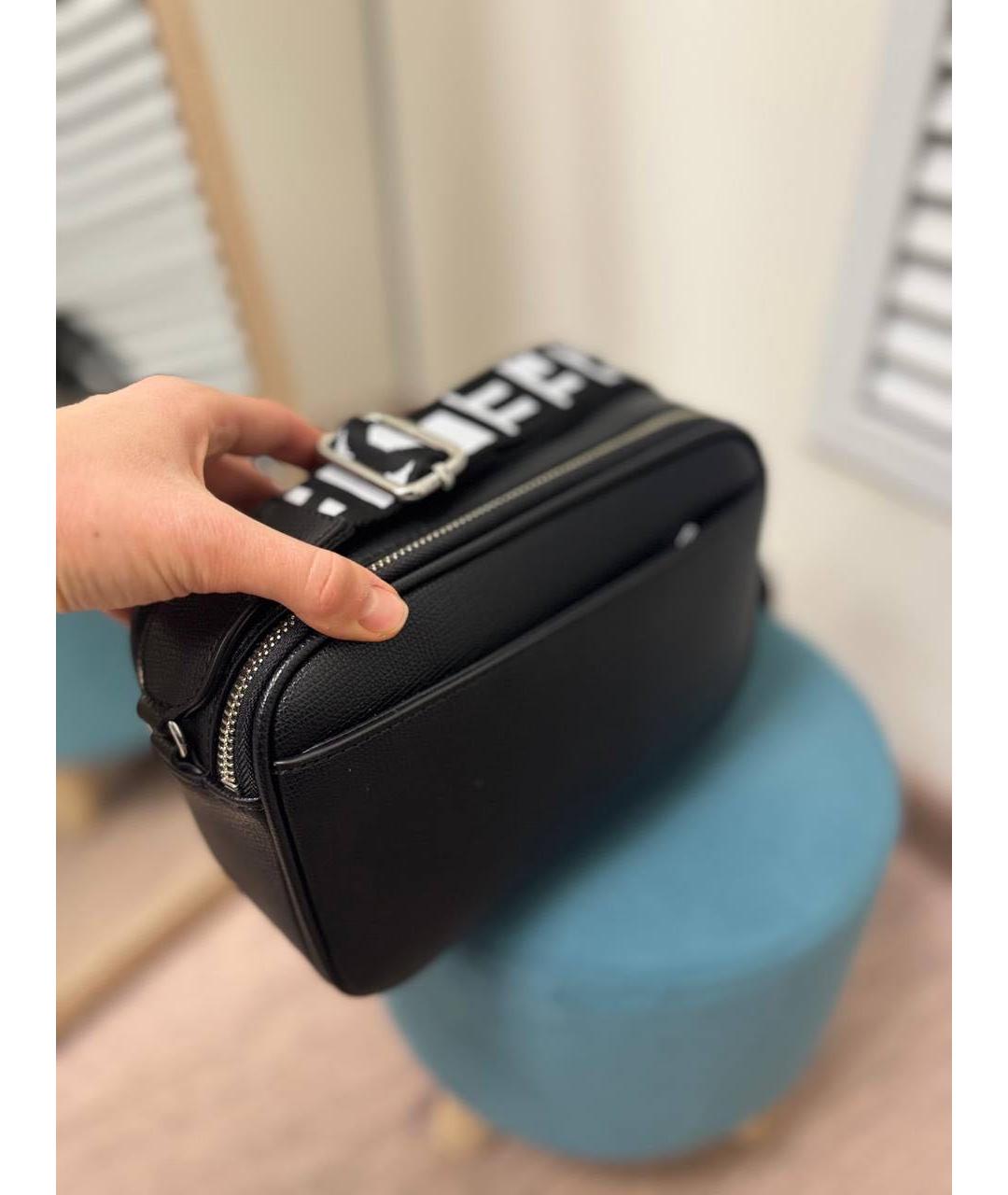 KARL LAGERFELD Черная сумка через плечо из искусственной кожи, фото 4