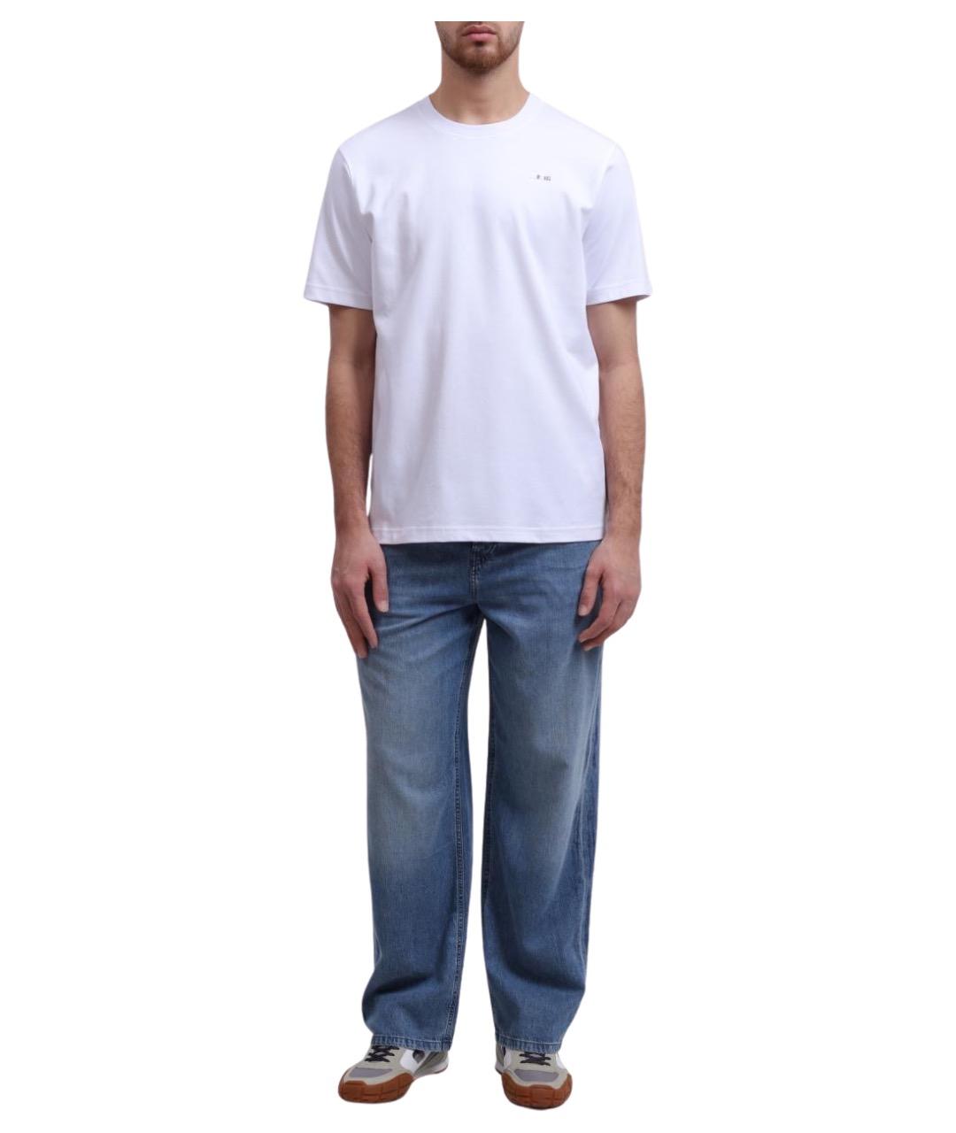 DIESEL Голубые хлопковые прямые джинсы, фото 1