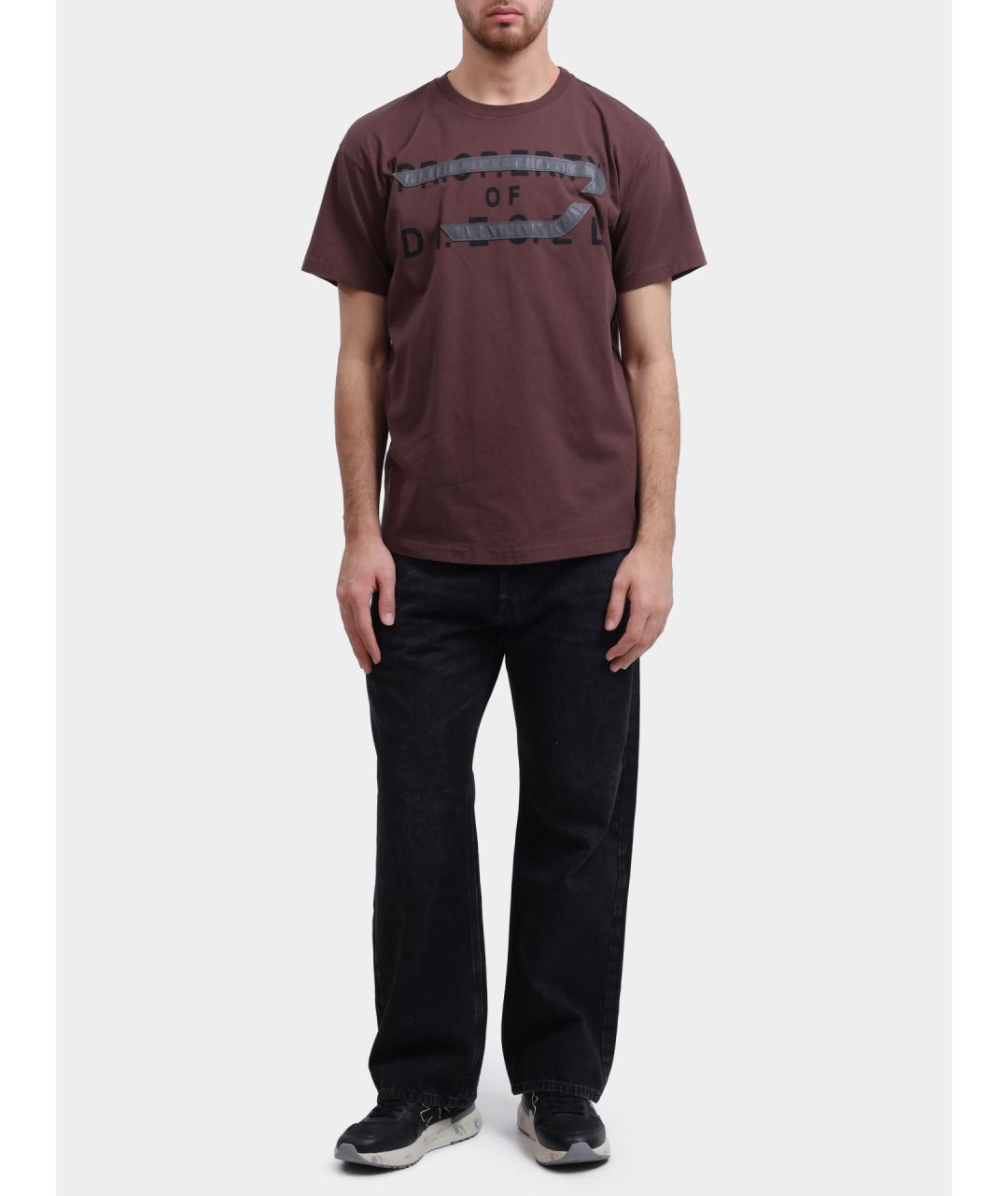 DIESEL Черные хлопковые прямые джинсы, фото 6