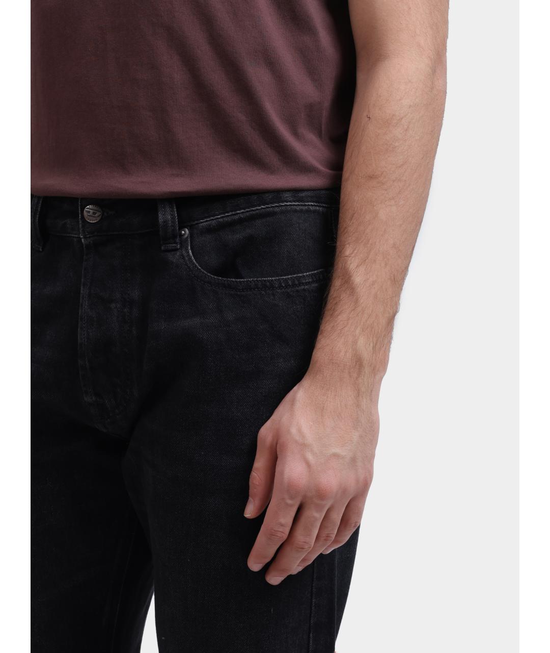 DIESEL Черные хлопковые прямые джинсы, фото 4