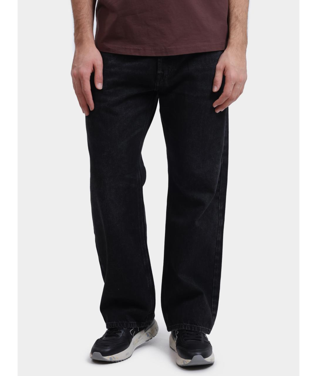 DIESEL Черные хлопковые прямые джинсы, фото 2