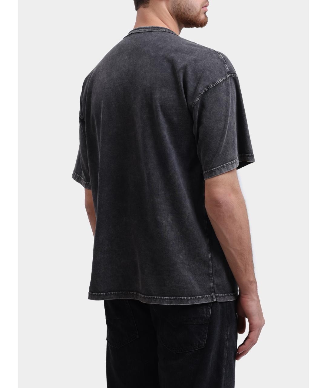 DIESEL Серая хлопковая футболка, фото 6