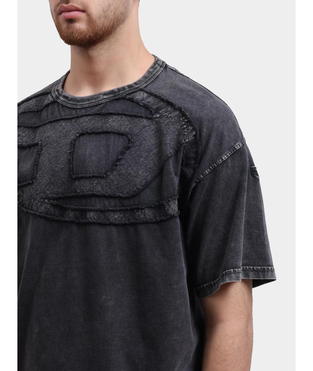 DIESEL Серая хлопковая футболка, фото 5