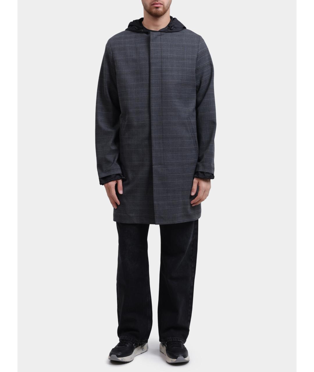 DIESEL Серое полиэстеровое пальто, фото 2