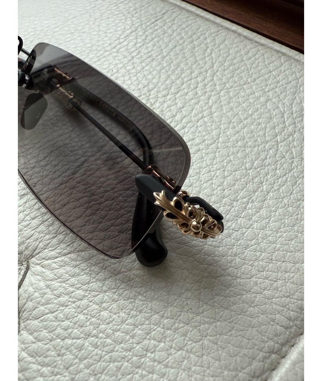 CHROME HEARTS Черные металлические солнцезащитные очки, фото 6