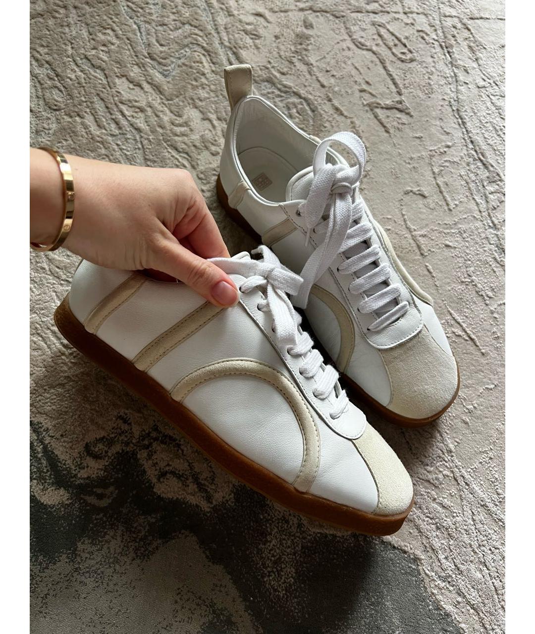 TOTEME Белые кожаные кеды, фото 3