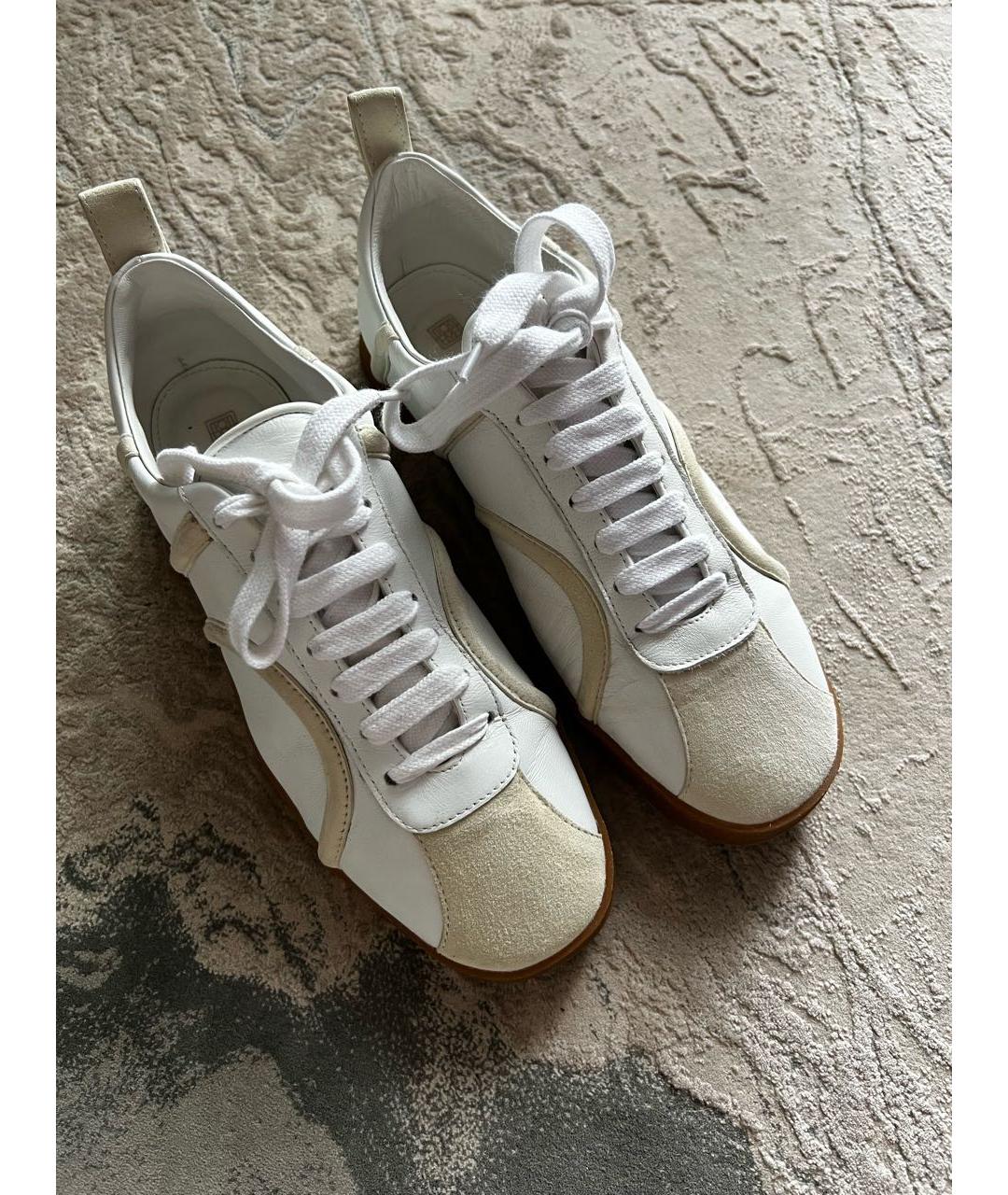 TOTEME Белые кожаные кеды, фото 2