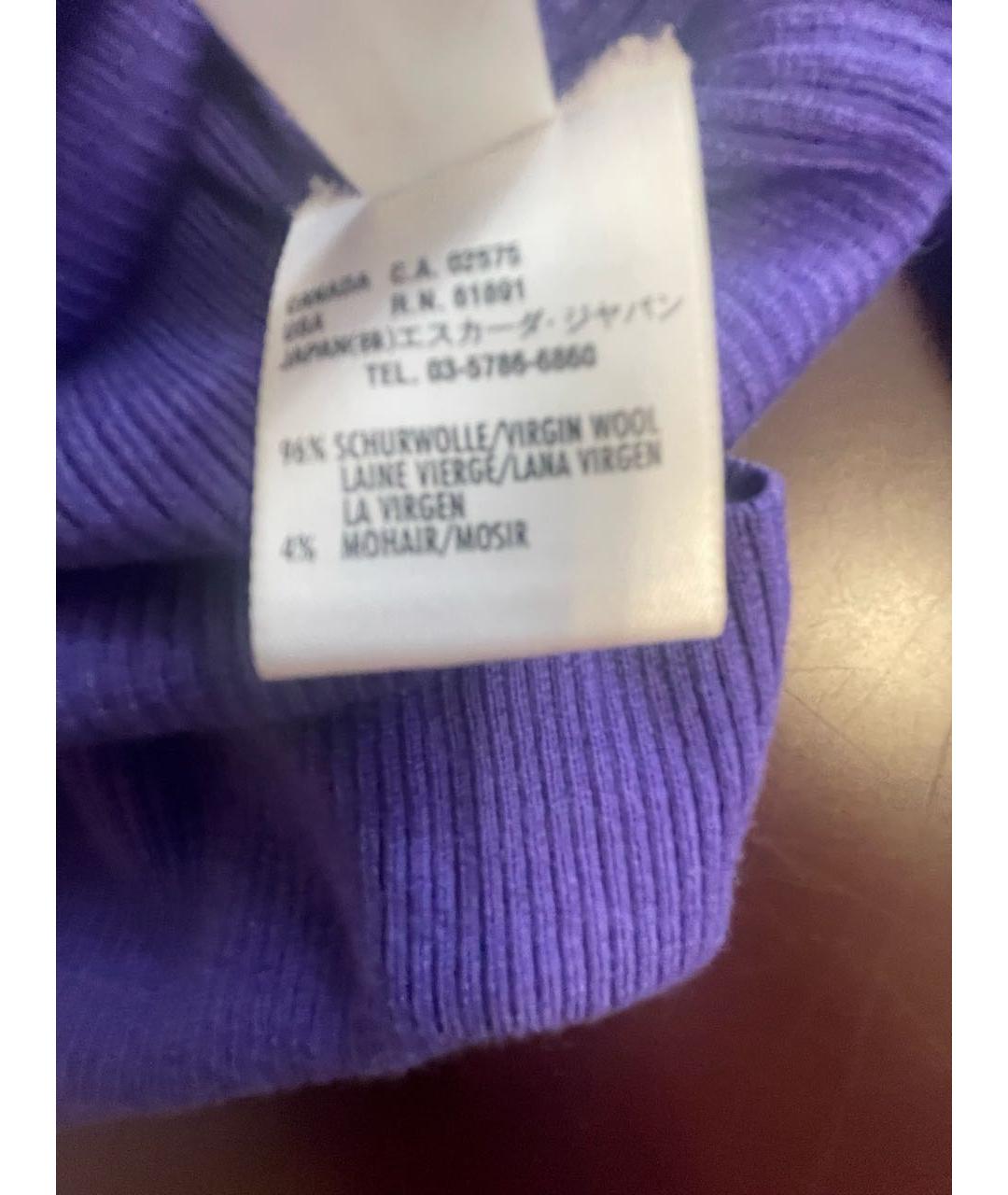 ESCADA Фиолетовый шерстяной джемпер / свитер, фото 7