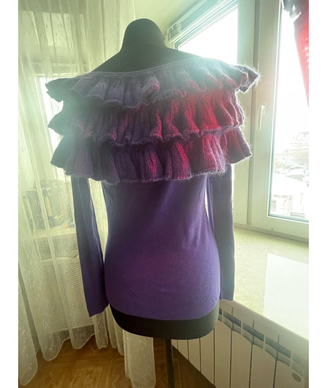 ESCADA Фиолетовый шерстяной джемпер / свитер, фото 8