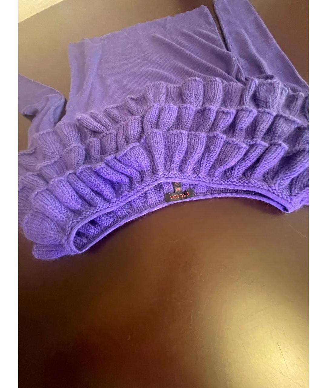 ESCADA Фиолетовый шерстяной джемпер / свитер, фото 6