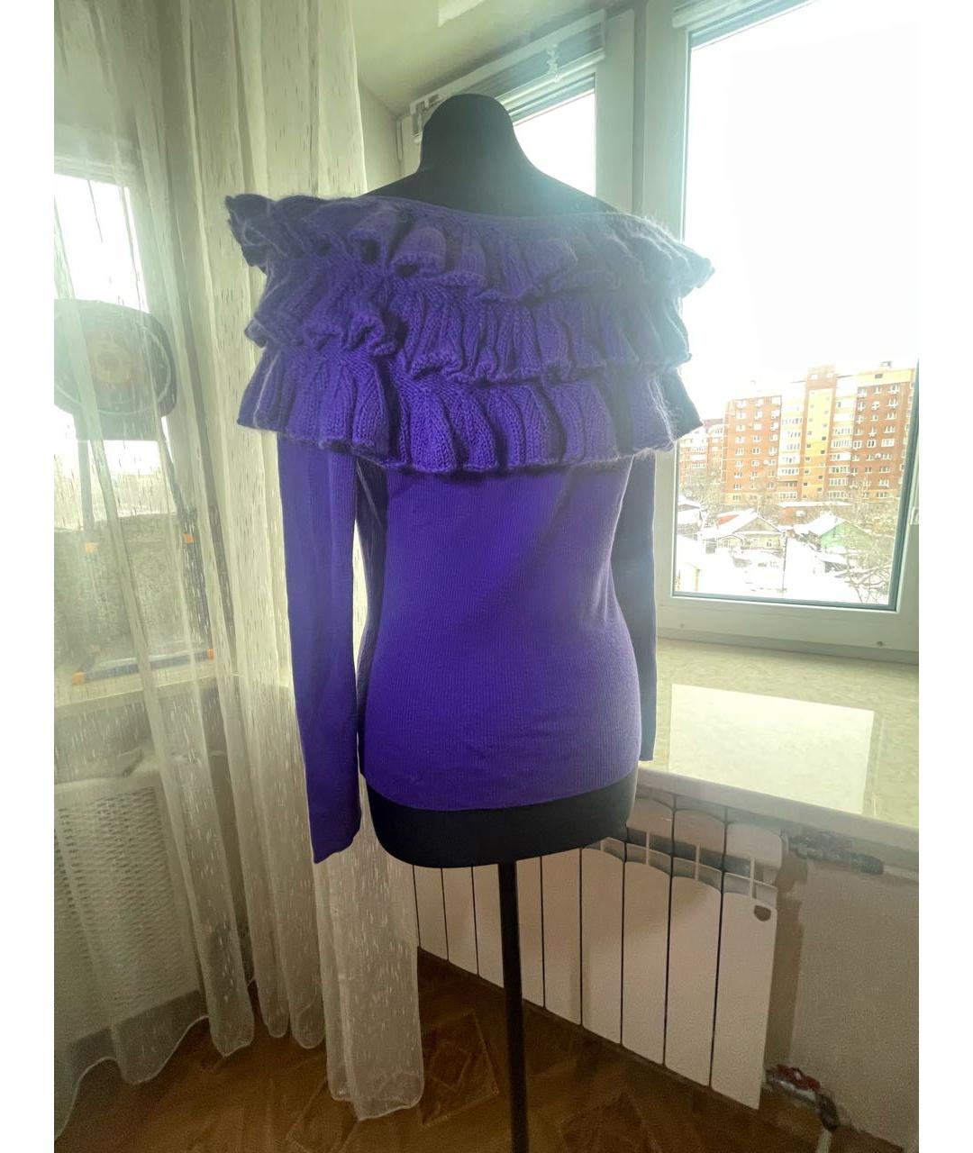 ESCADA Фиолетовый шерстяной джемпер / свитер, фото 3