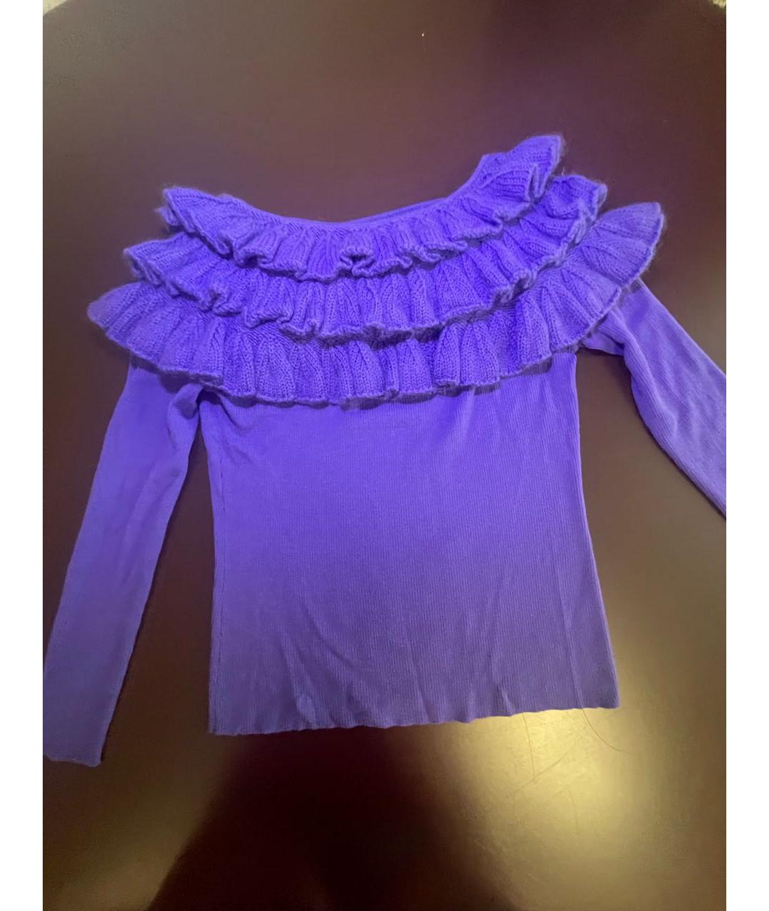 ESCADA Фиолетовый шерстяной джемпер / свитер, фото 5