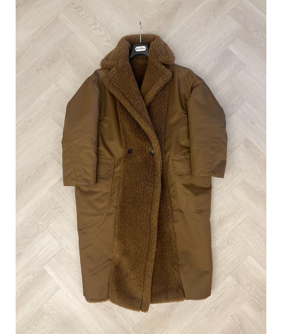 MAX MARA Коричневая шерстяная шуба, фото 5