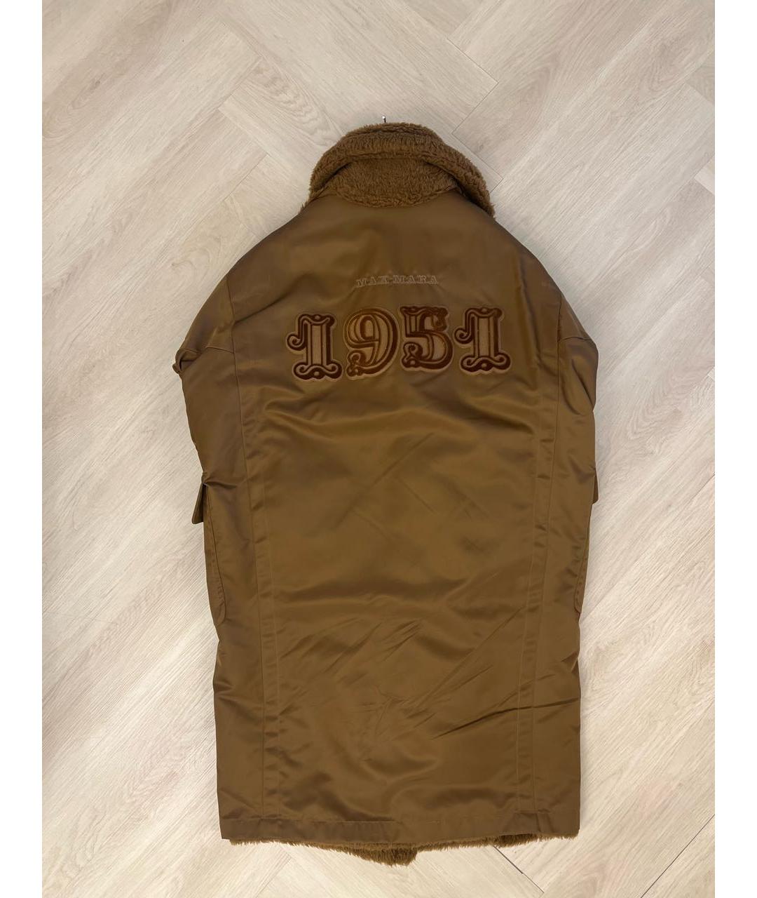 MAX MARA Коричневая шерстяная шуба, фото 2