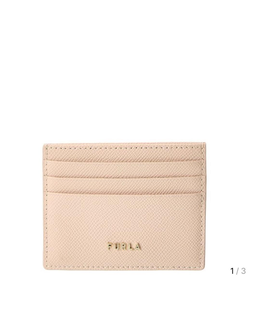 FURLA Бежевый кожаный кардхолдер, фото 4