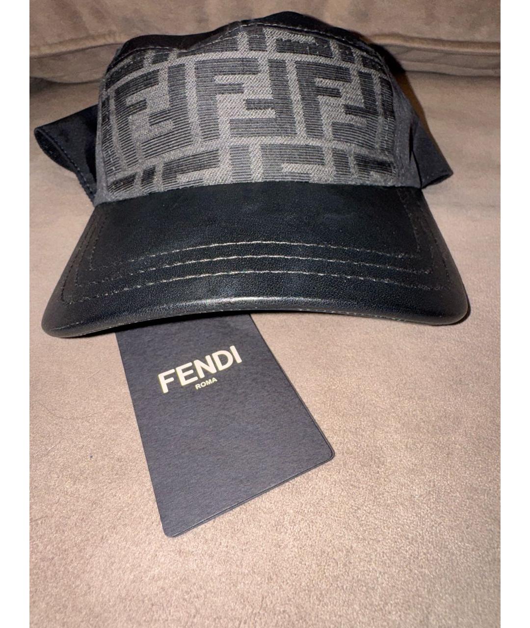 FENDI Черная синтетическая кепка, фото 4